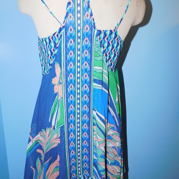 Maeve Layered Floral Silk Dress-Xs - Picture 3 of 5